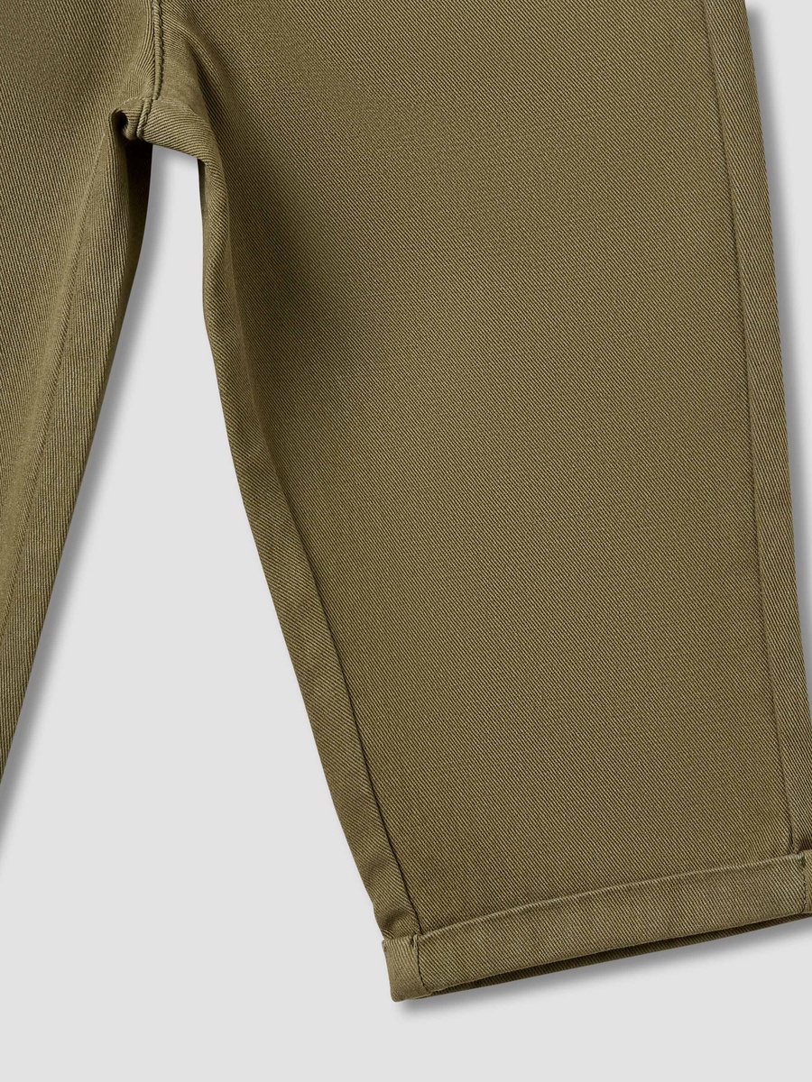 Cotton Trousers with Pockets and Elastic Waist