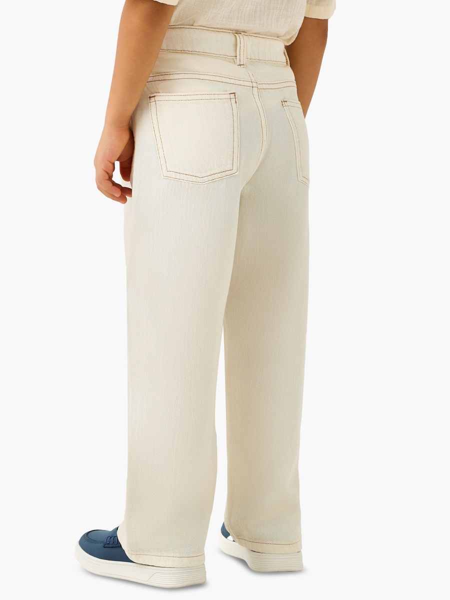 Trousers with Pockets and Buttoned Waist