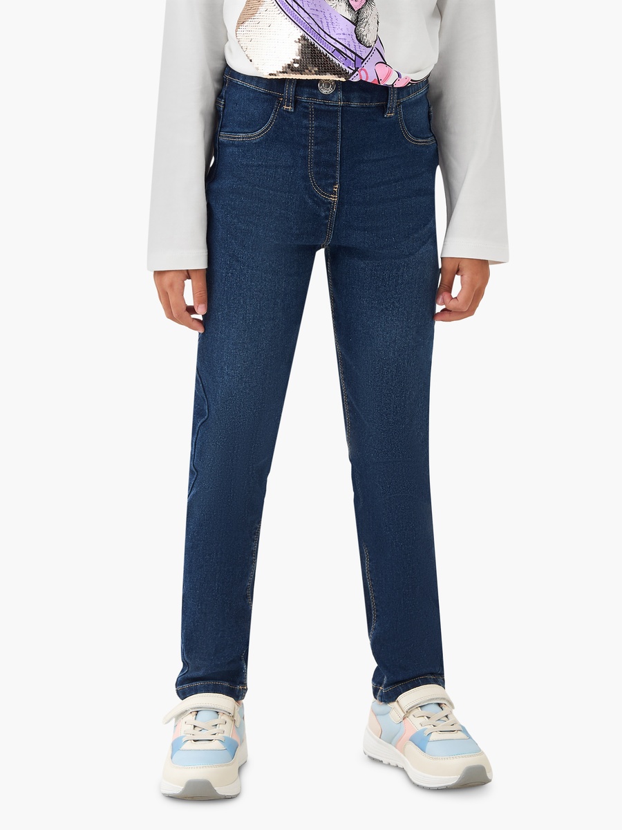 Jeans with Pockets and Buttoned Waist