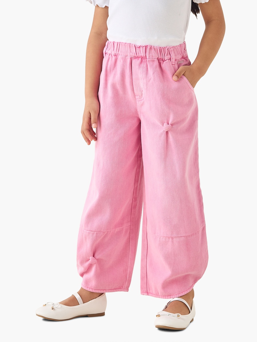 Relaxed Fit Trousers with Elastic Waist