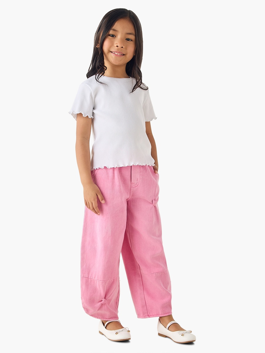 Relaxed Fit Trousers with Elastic Waist