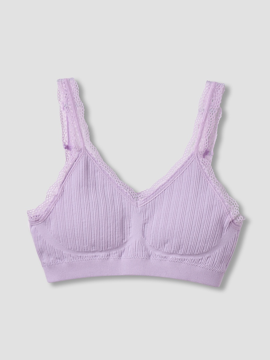 Pack of 2 Cotton Trainer Bra with Ribbed Design