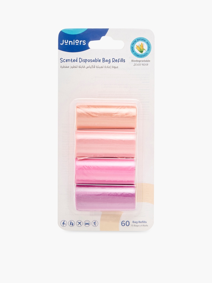 15-Piece Scented Diaper Disposal Bag Refill - Set of 4