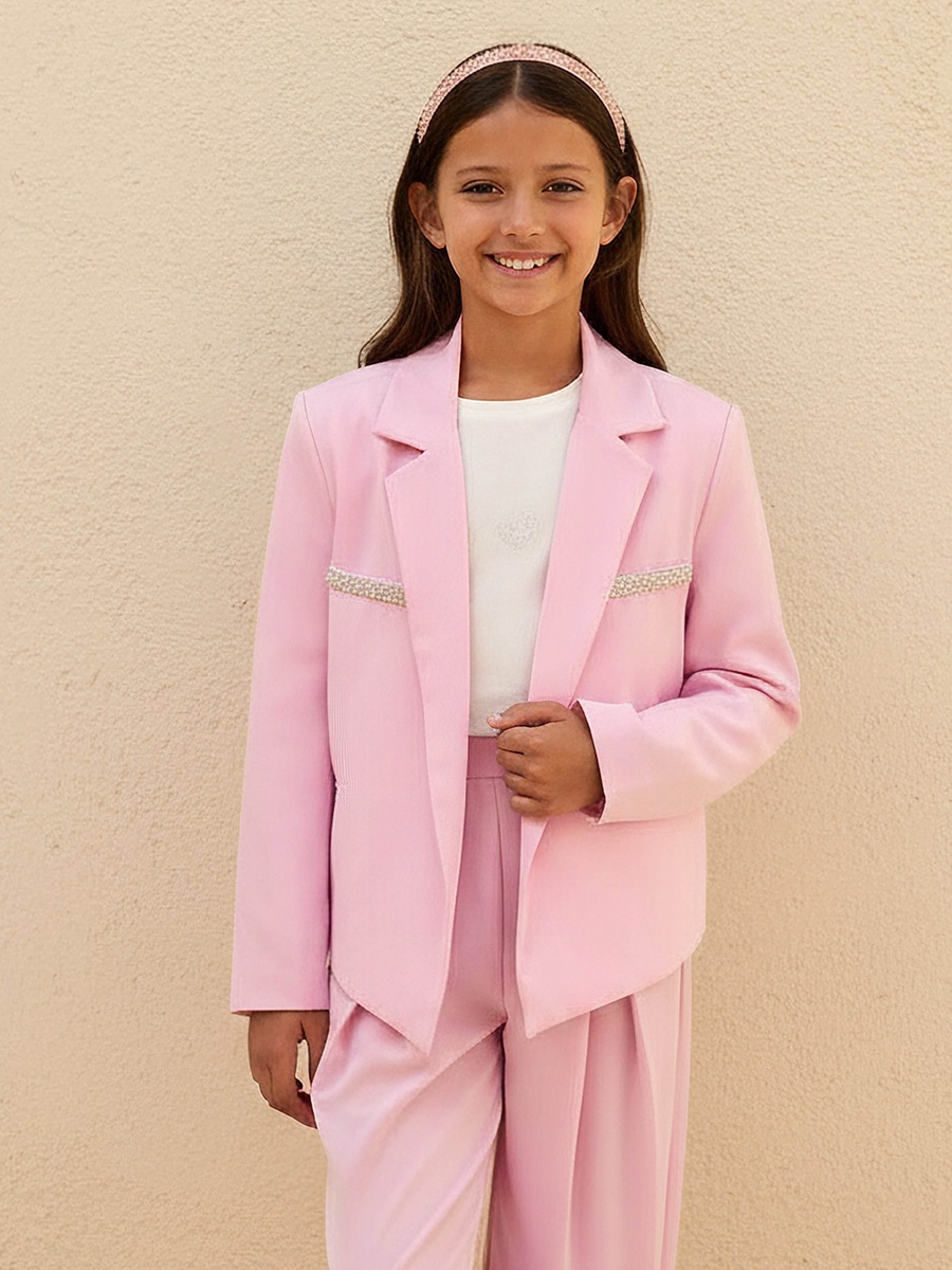 Embellished Blazer with Notch Lapel