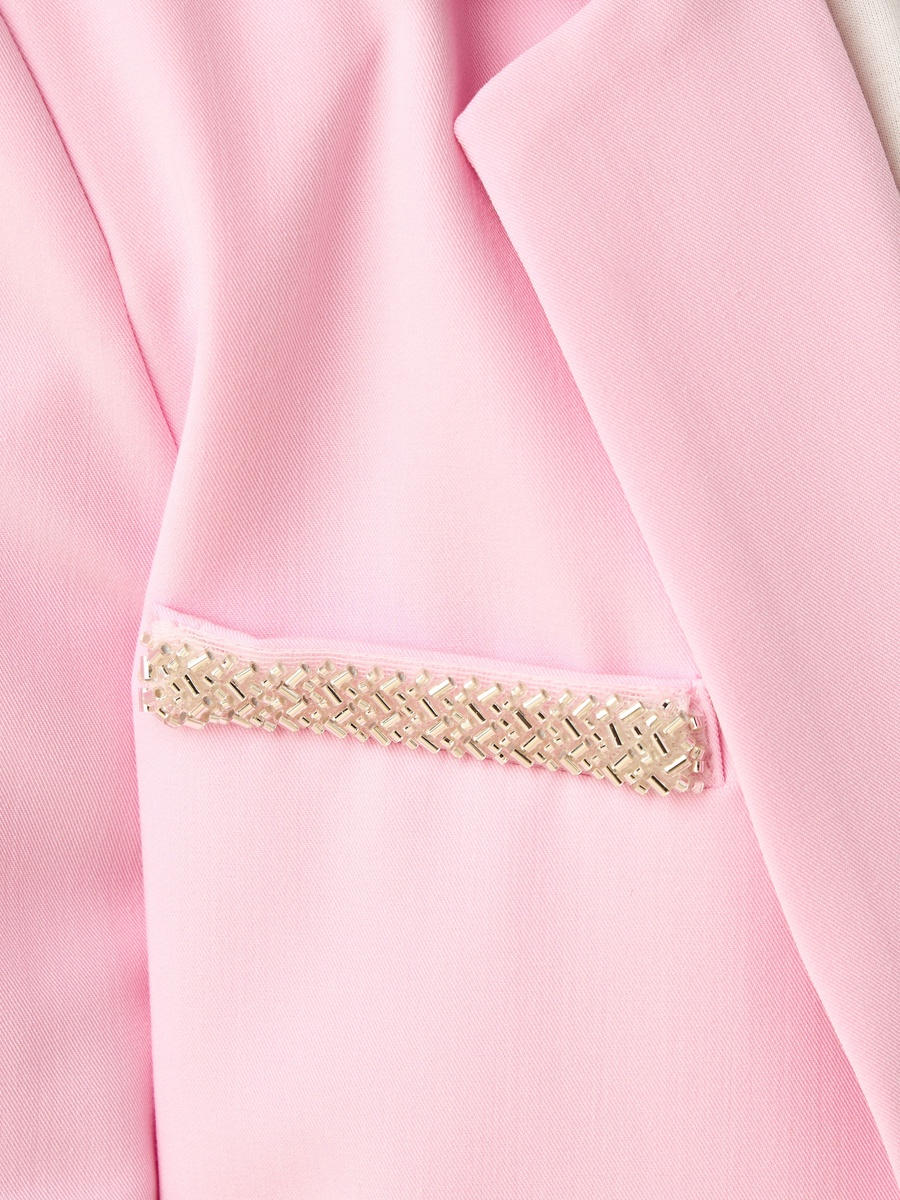 Embellished Blazer with Notch Lapel