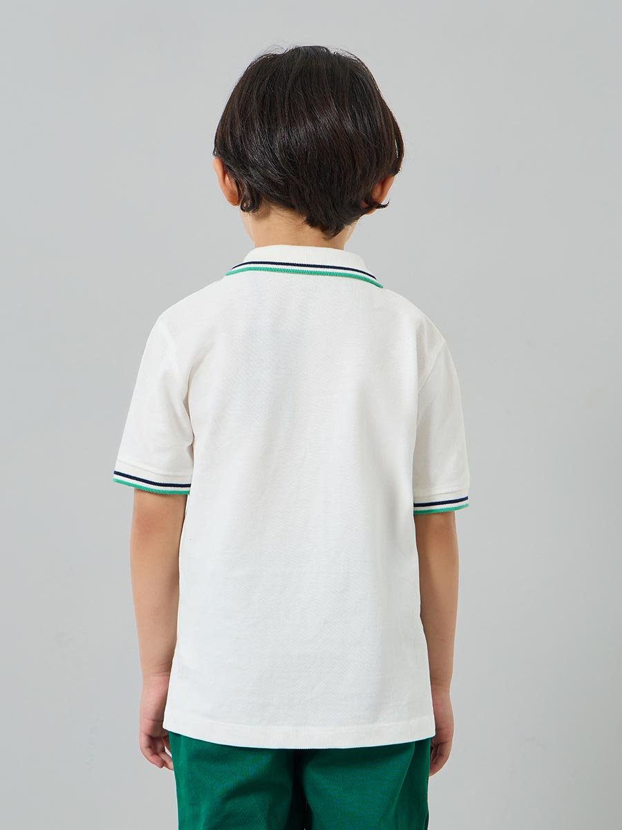 Kids Football Inspired Embroidery Polo T-Shirt