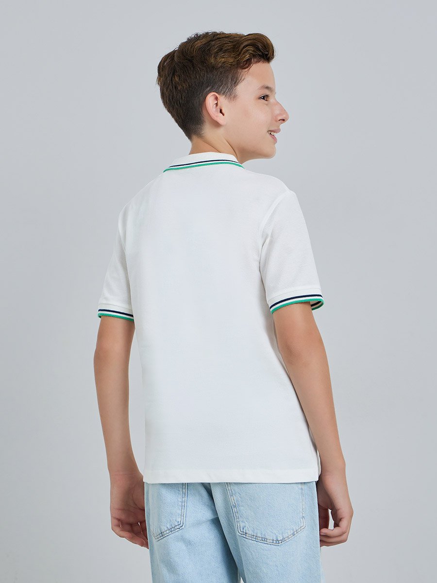 Kids Football Inspired Embroidery Polo T-Shirt