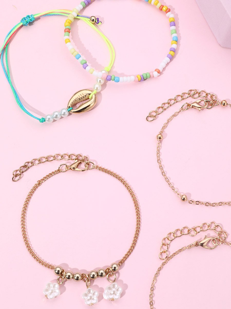 Pack of 5 - Bohemian Beaded Anklet