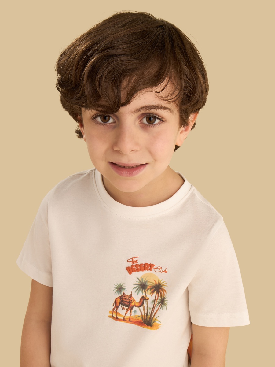 Desert Print Cotton T-Shirt