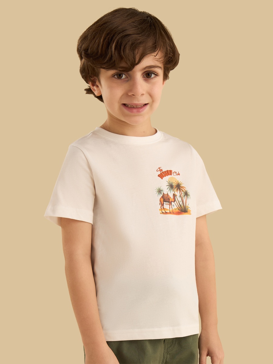 Desert Print Cotton T-Shirt
