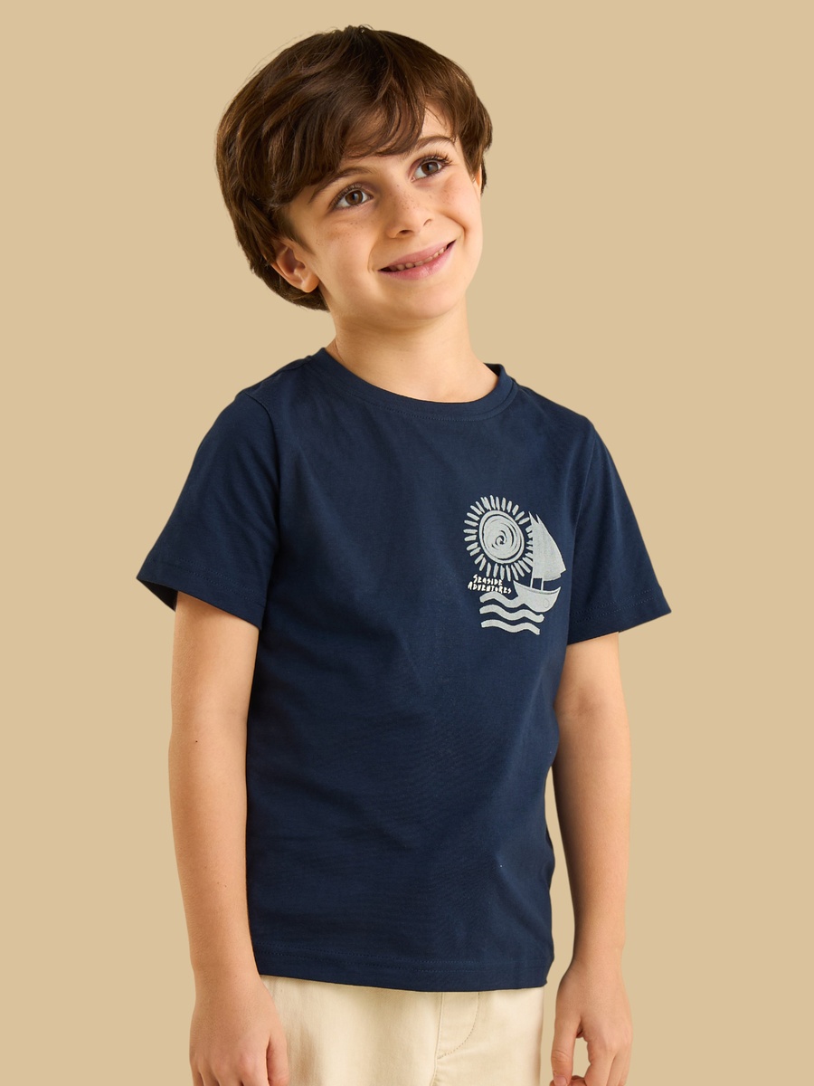 Nautical Print Cotton T-Shirt