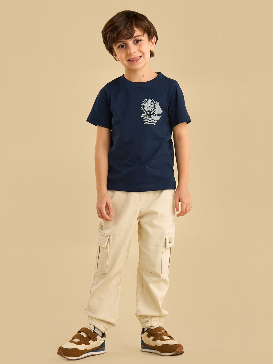 Nautical Print Cotton T-Shirt