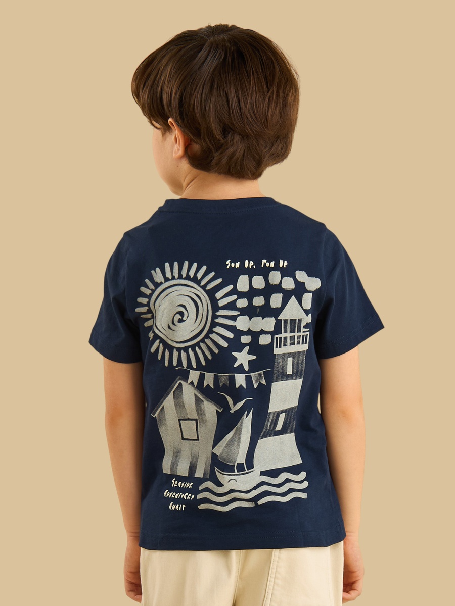Nautical Print Cotton T-Shirt
