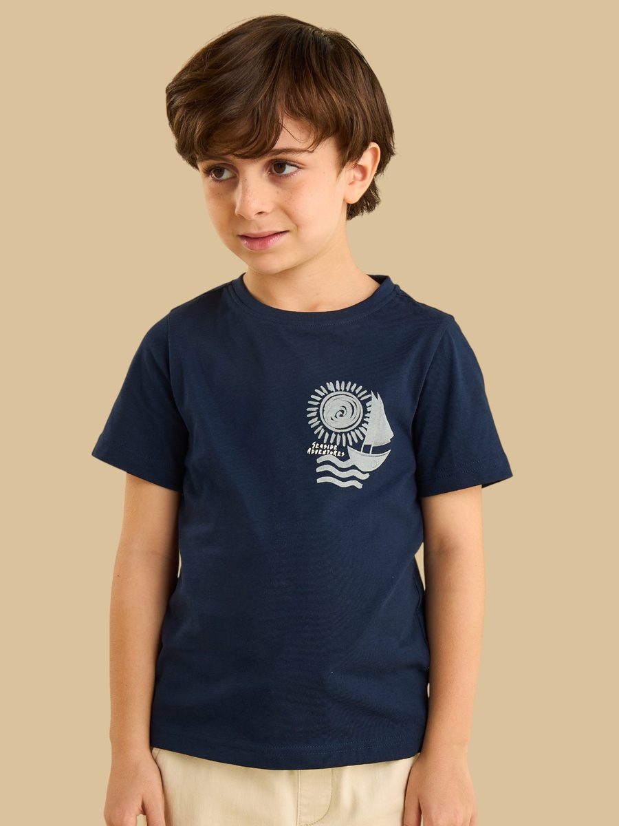 Nautical Print Cotton T-Shirt