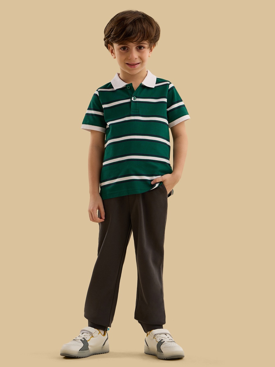 Striped Cotton Polo T-Shirt