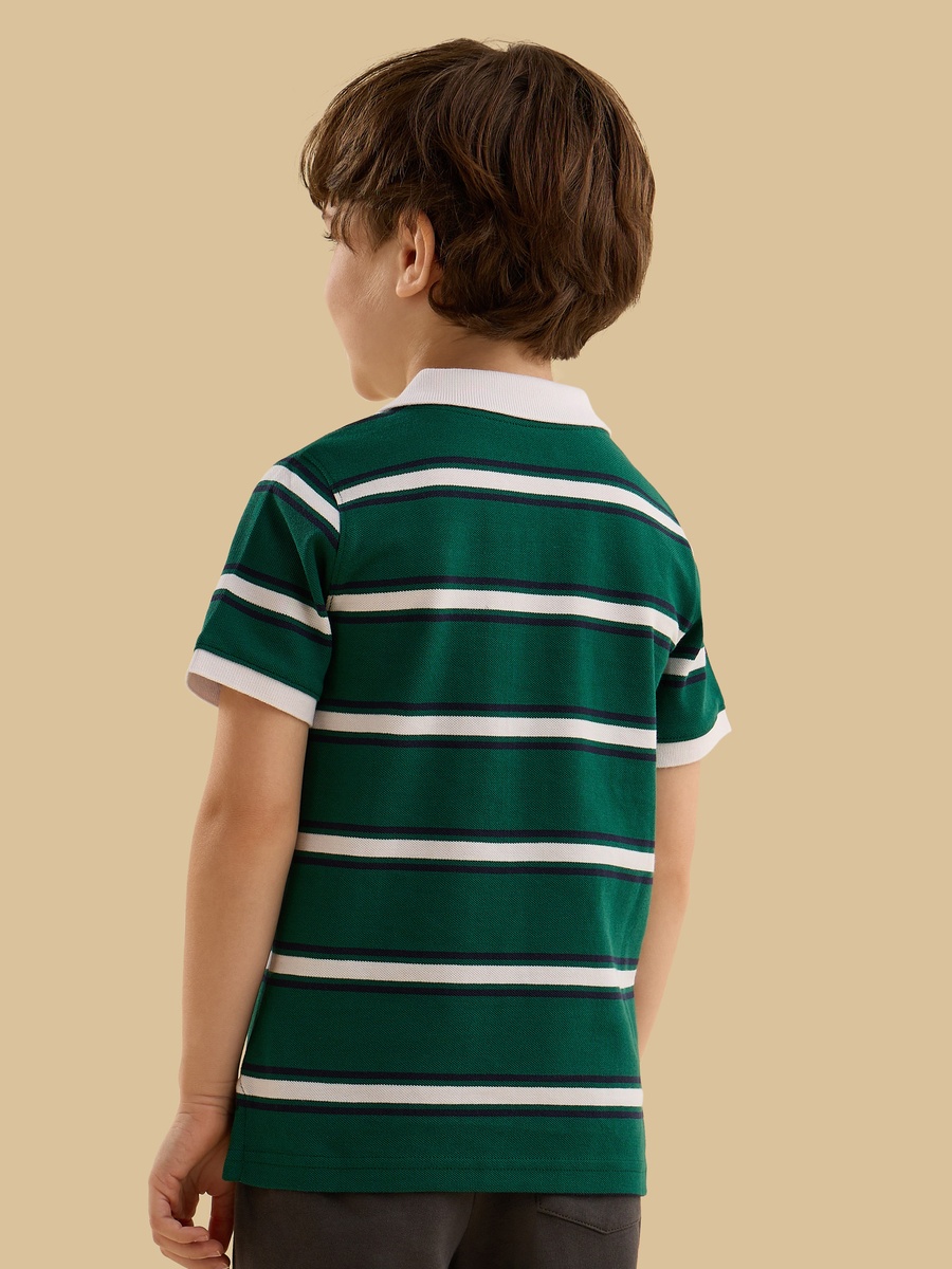 Striped Cotton Polo T-Shirt