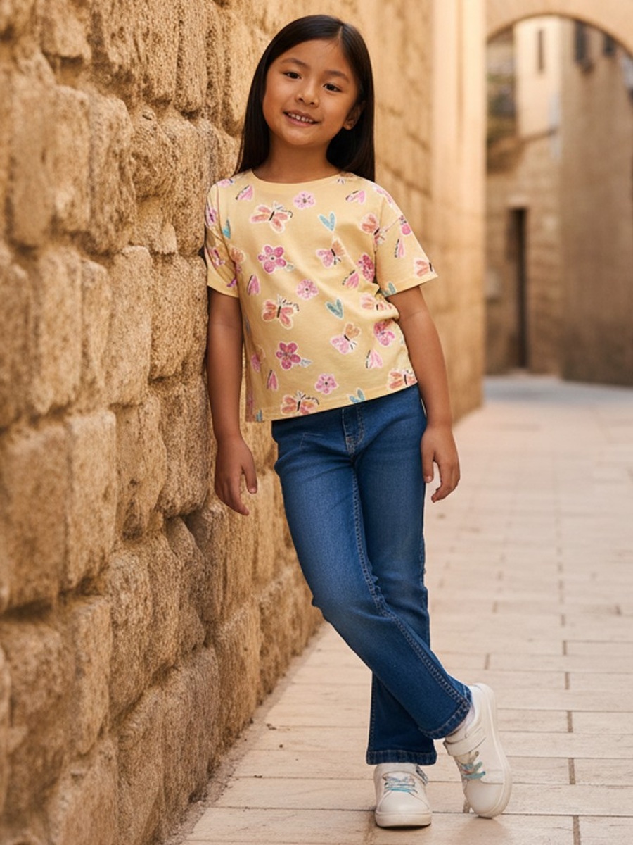 Butterfly Print Boxy T-Shirt