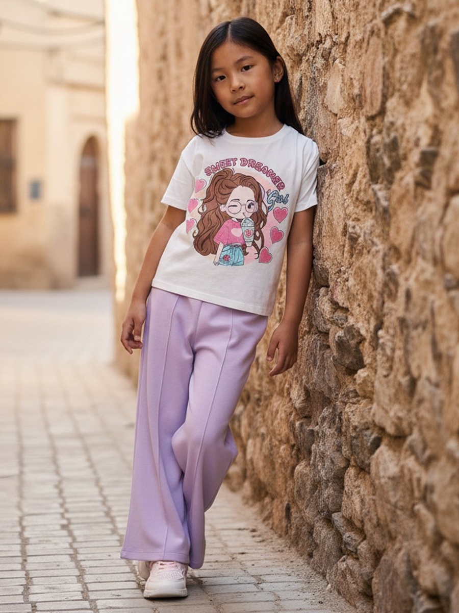 Anime Girl Print Cotton Boxy T-Shirt