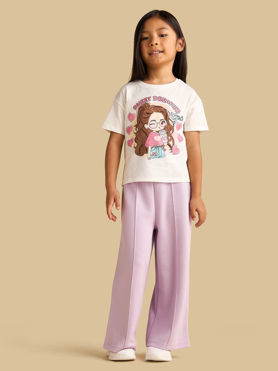 Anime Girl Print Cotton Boxy T-Shirt
