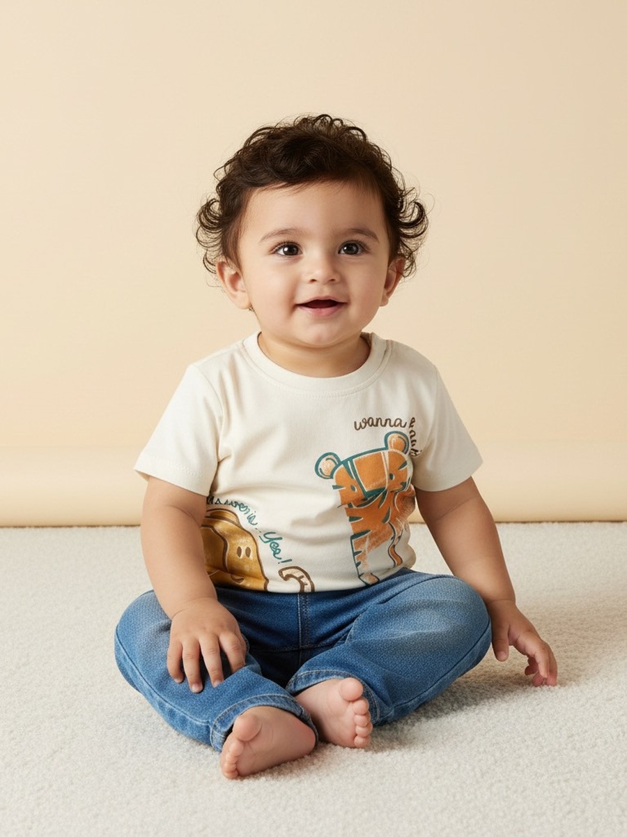 Pack of 3 - Printed Cotton T-Shirt