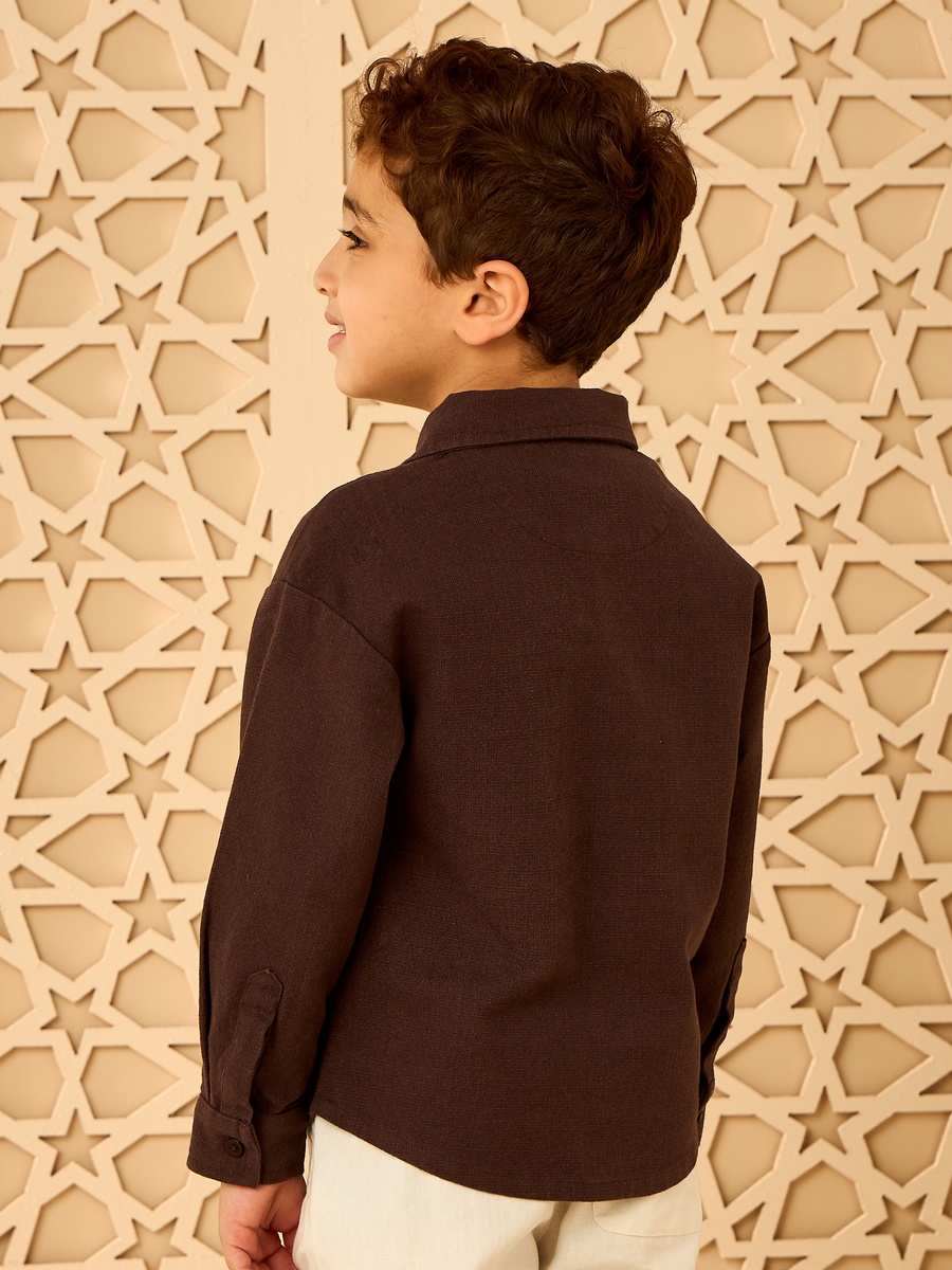Oversized Cotton Shirt with Pockets