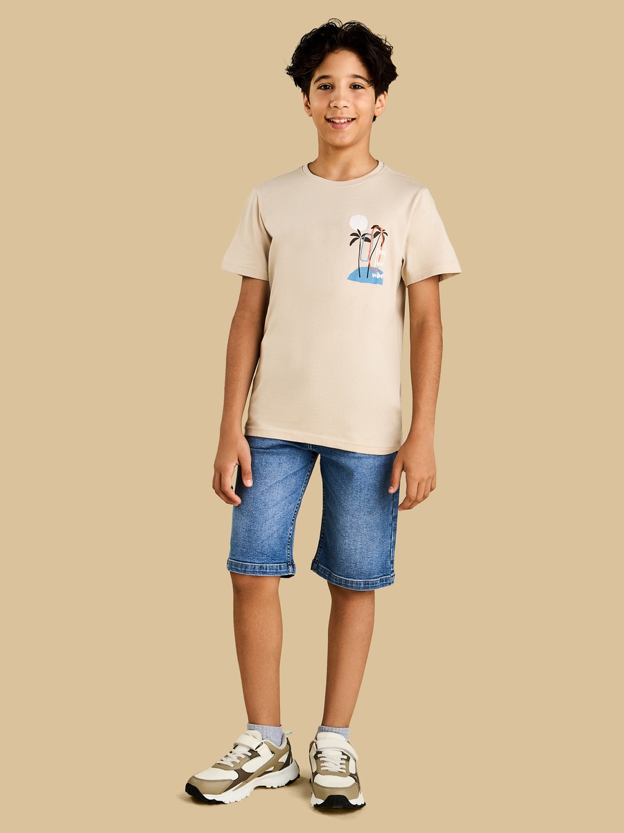 Mid-Rise Denim Shorts