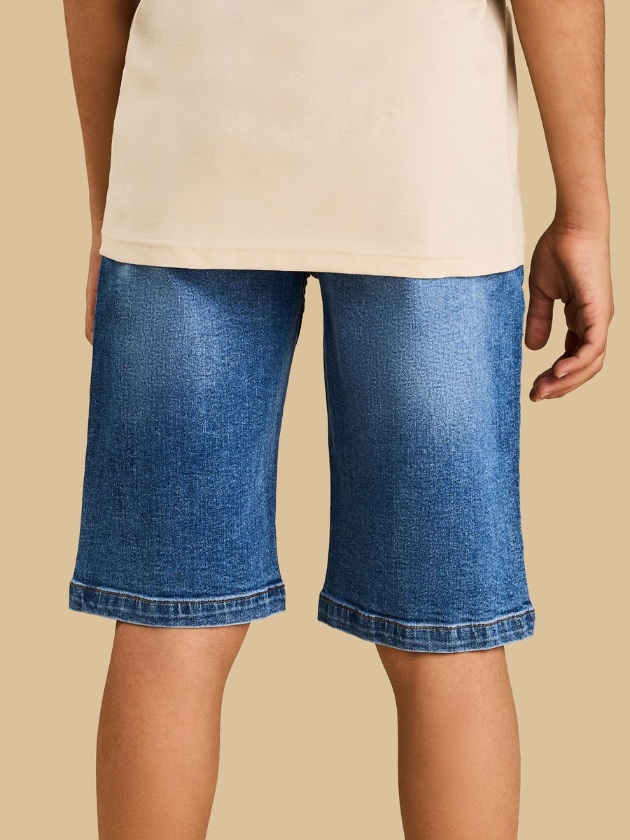 Mid-Rise Denim Shorts