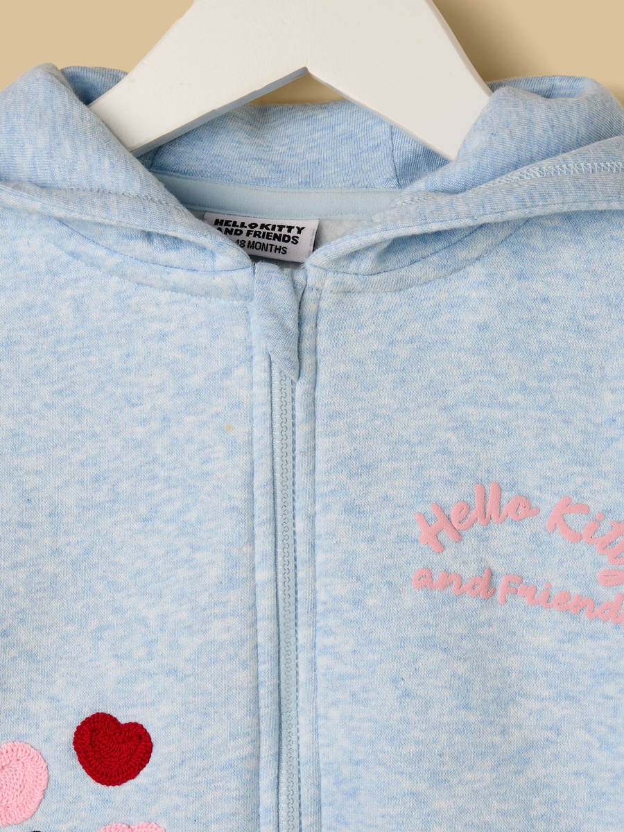 Hello Kitty and Friends Print Zip Through Hoodie and Joggers Set