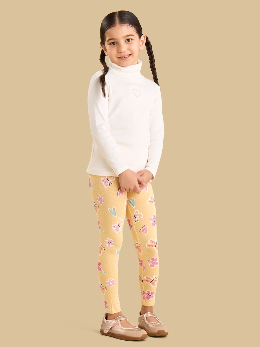 Butterly and Flower Print Leggings