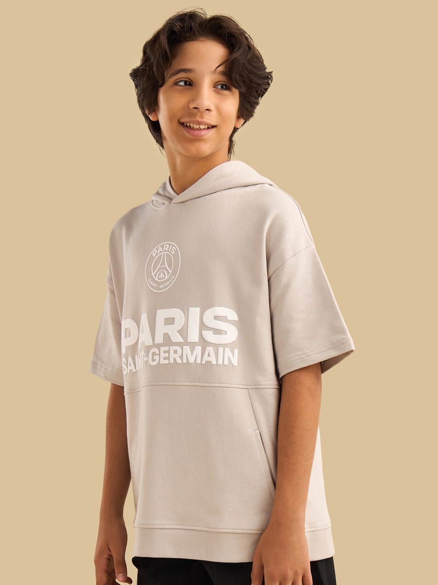 Paris Saint-Germain Print Cotton Hooded Sweatshirt