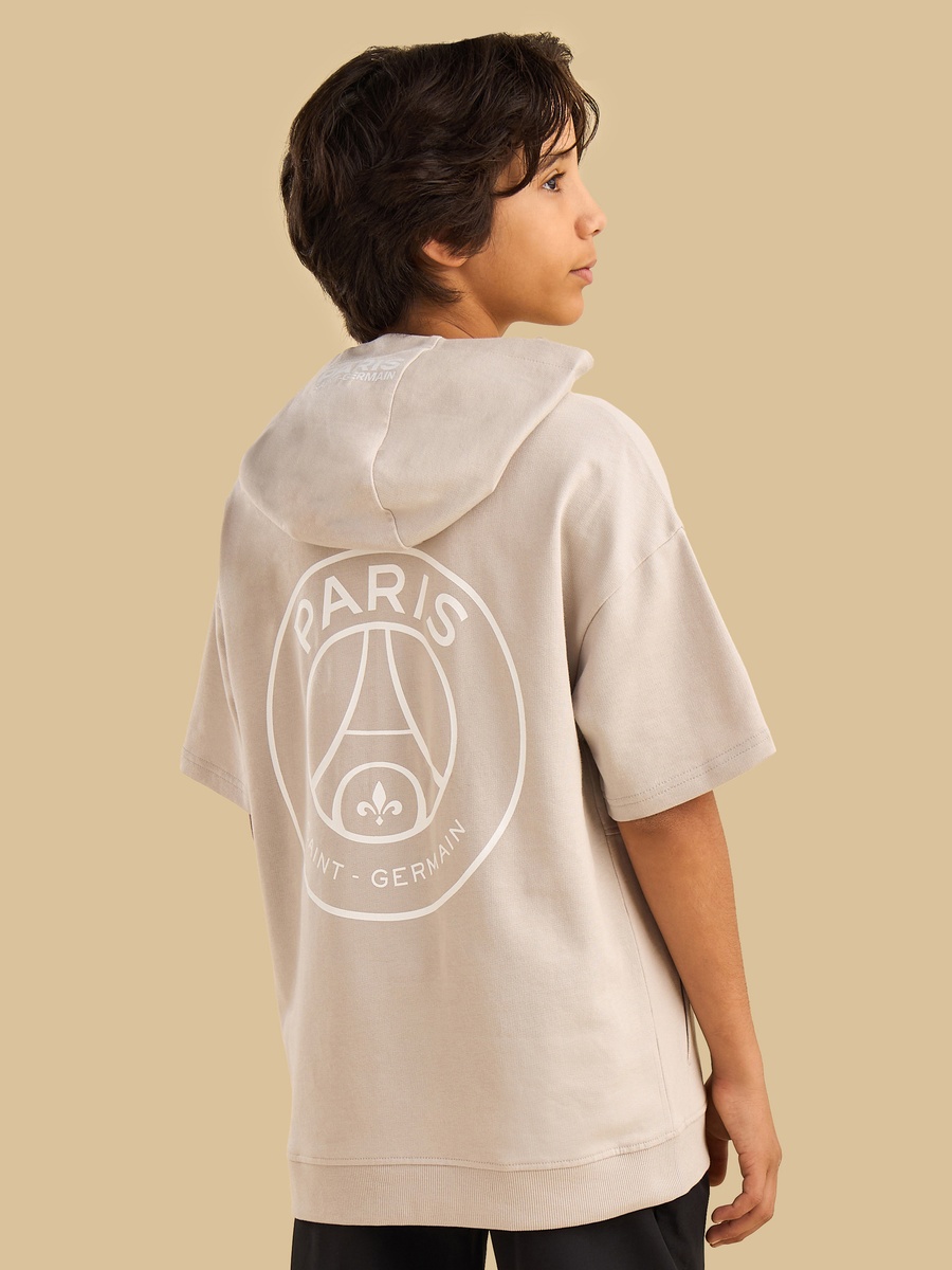 Paris Saint-Germain Print Cotton Hooded Sweatshirt