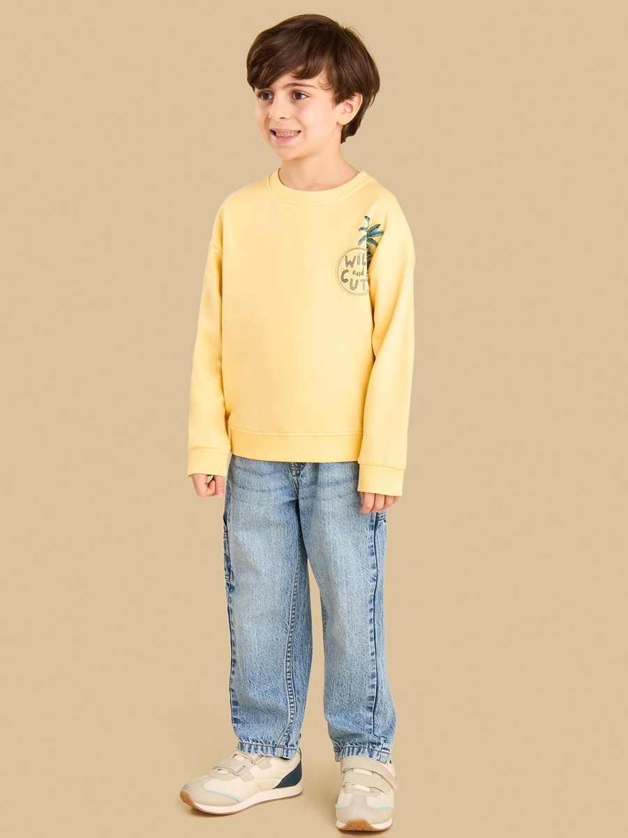 Graphic Print Cotton Sweatshirt