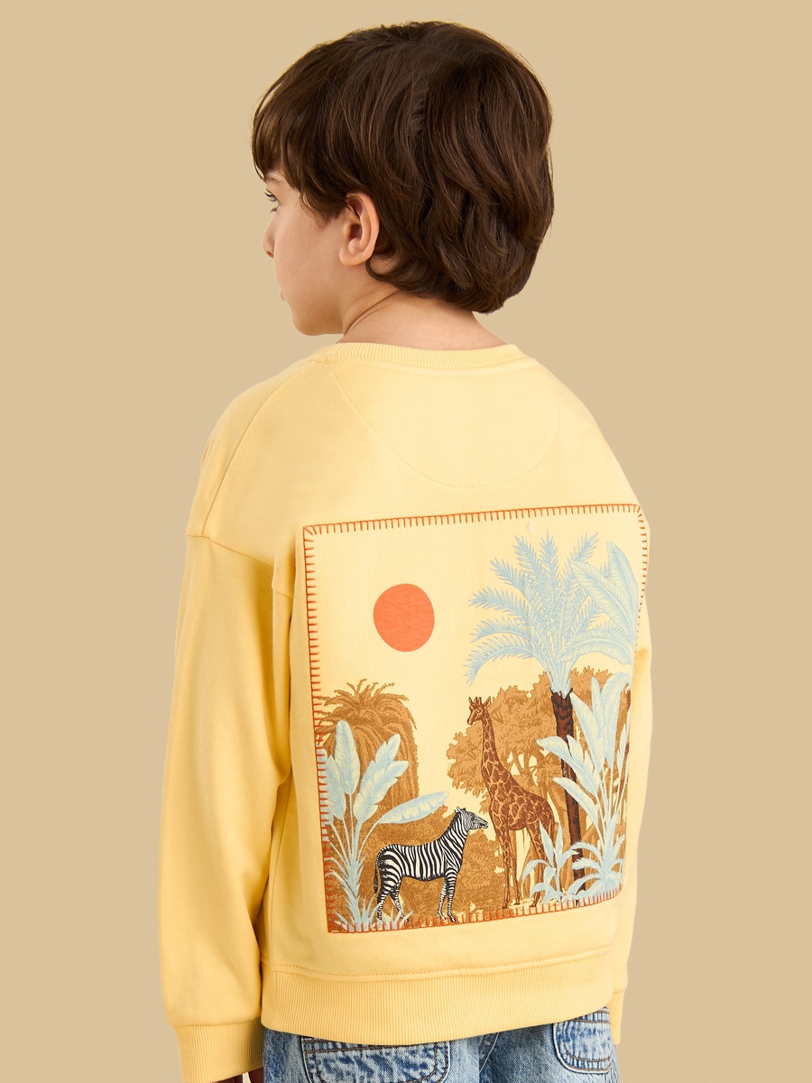 Graphic Print Cotton Sweatshirt