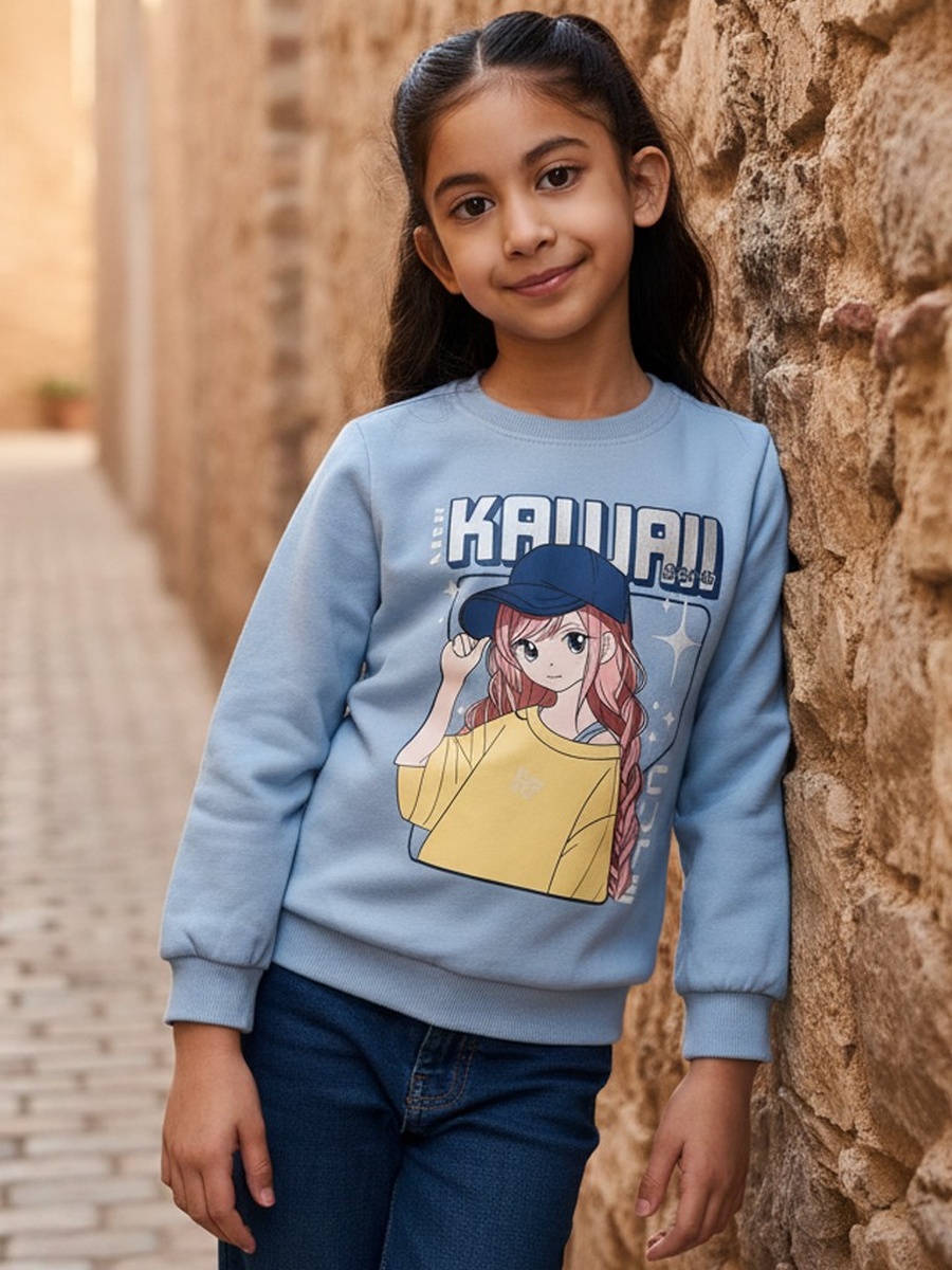 Anime Print Sweatshirt