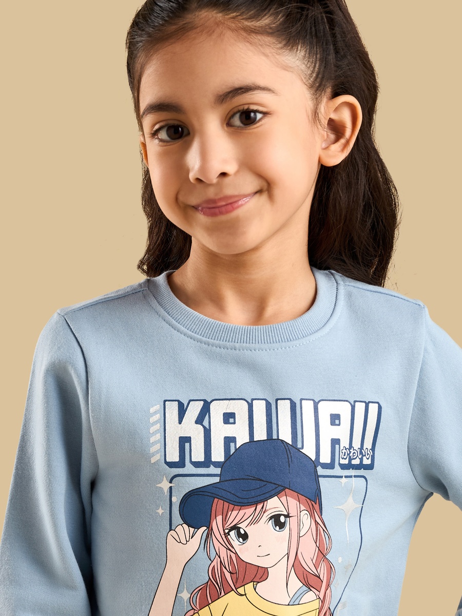 Anime Print Sweatshirt
