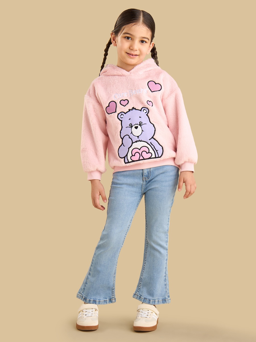 Care Bears Embroidered Plush Hooded Sweatshirt