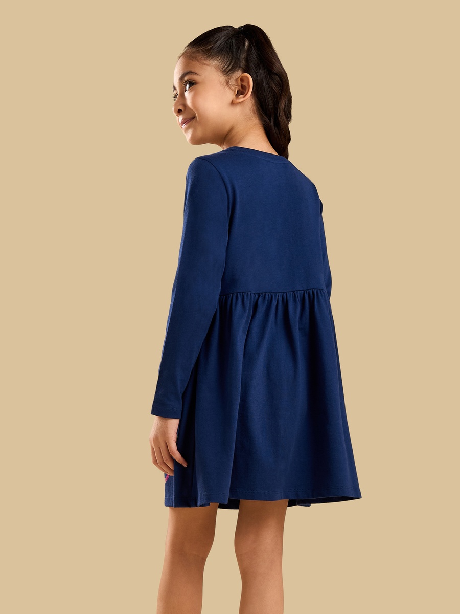 Teddy Bear Print Cotton Dress