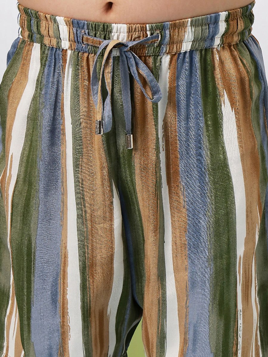 Boys Green Tie-Dye Shirt and Shorts Set