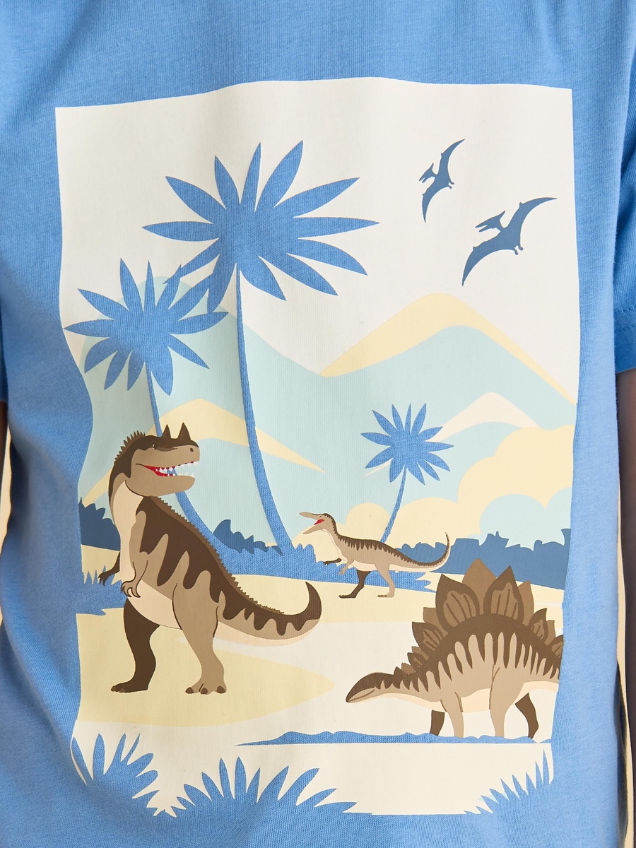 Dinosaur Print Cotton T-Shirt