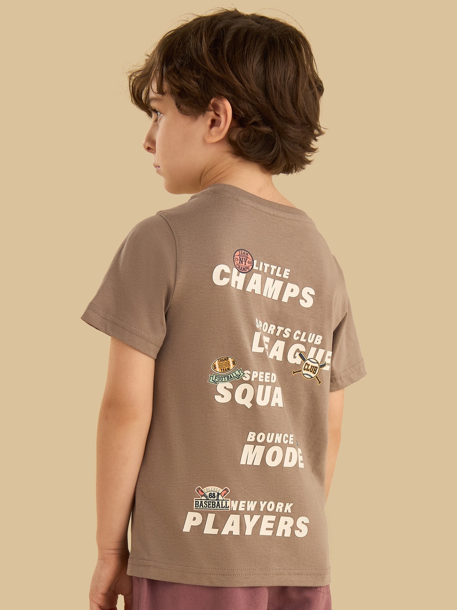 Nyc Slogan Print Cotton T-Shirt