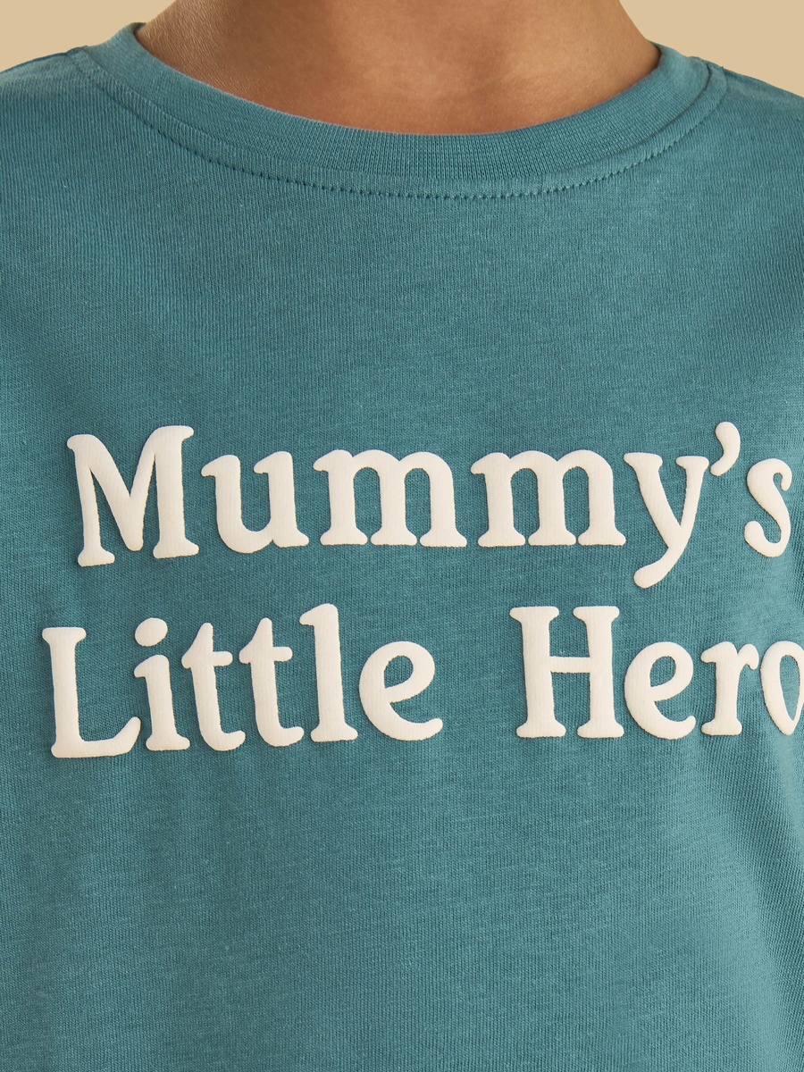 Slogan Print Cotton T-Shirt