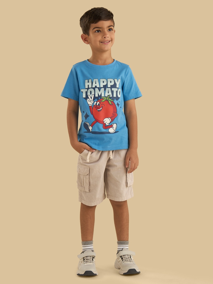 Tomato Print Cotton T-Shirt