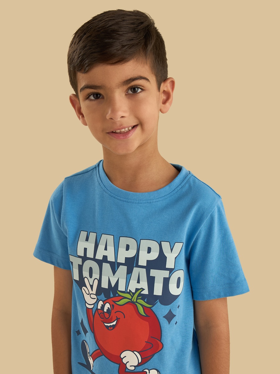 Tomato Print Cotton T-Shirt