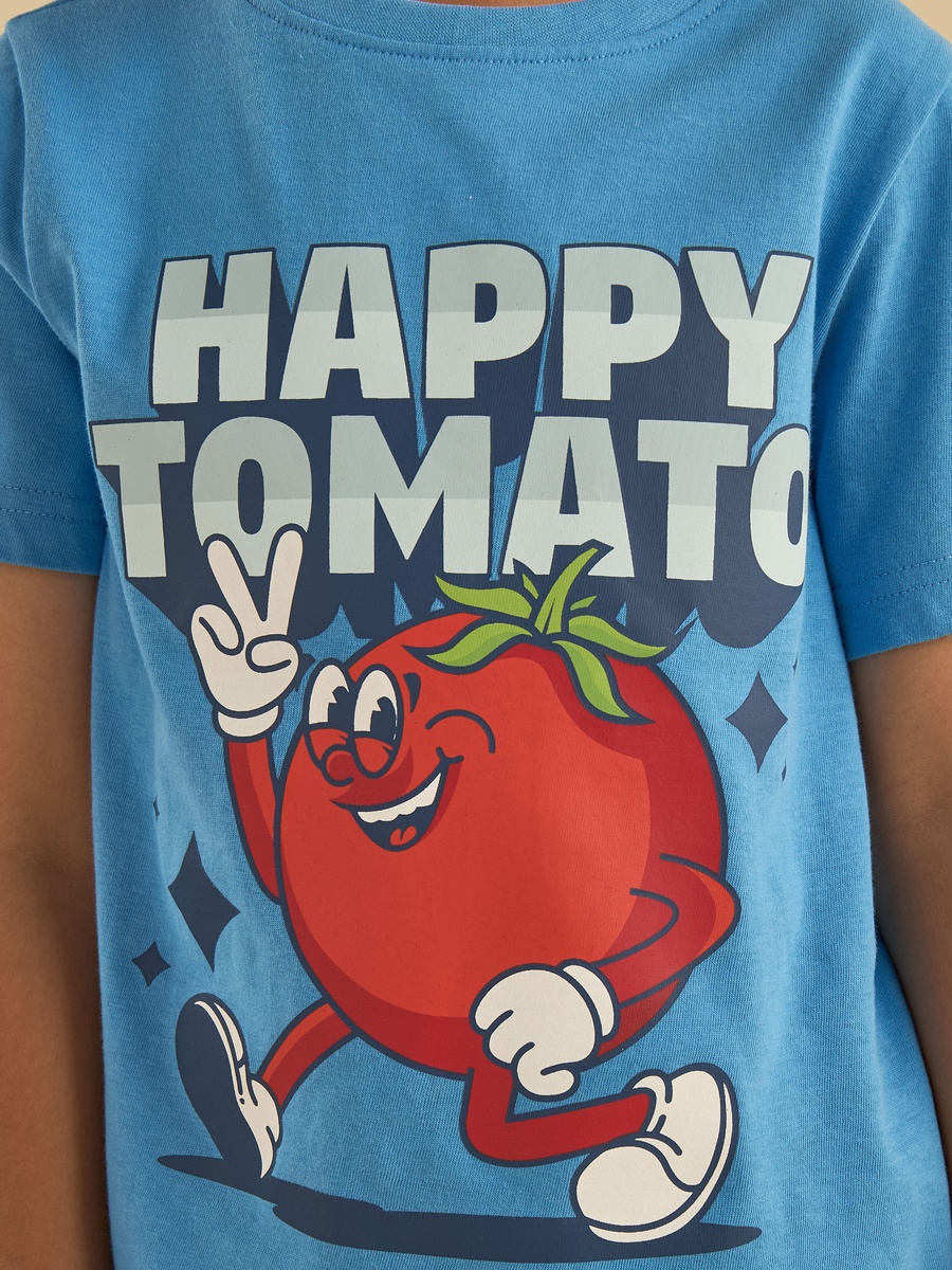 Tomato Print Cotton T-Shirt
