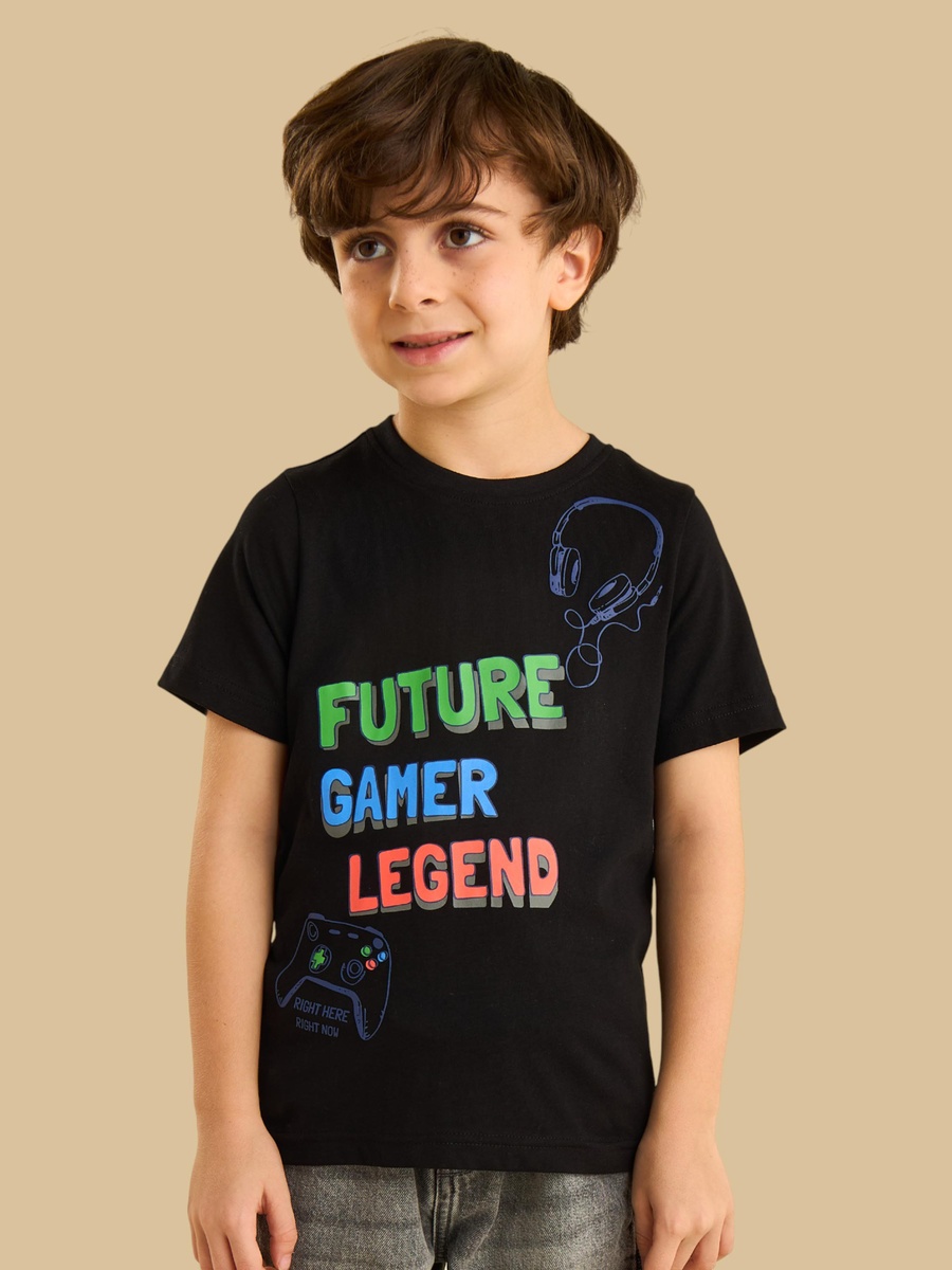 Gamer Print Cotton T-Shirt