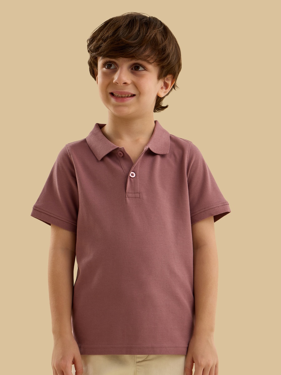 Textured Cotton Polo T-Shirt