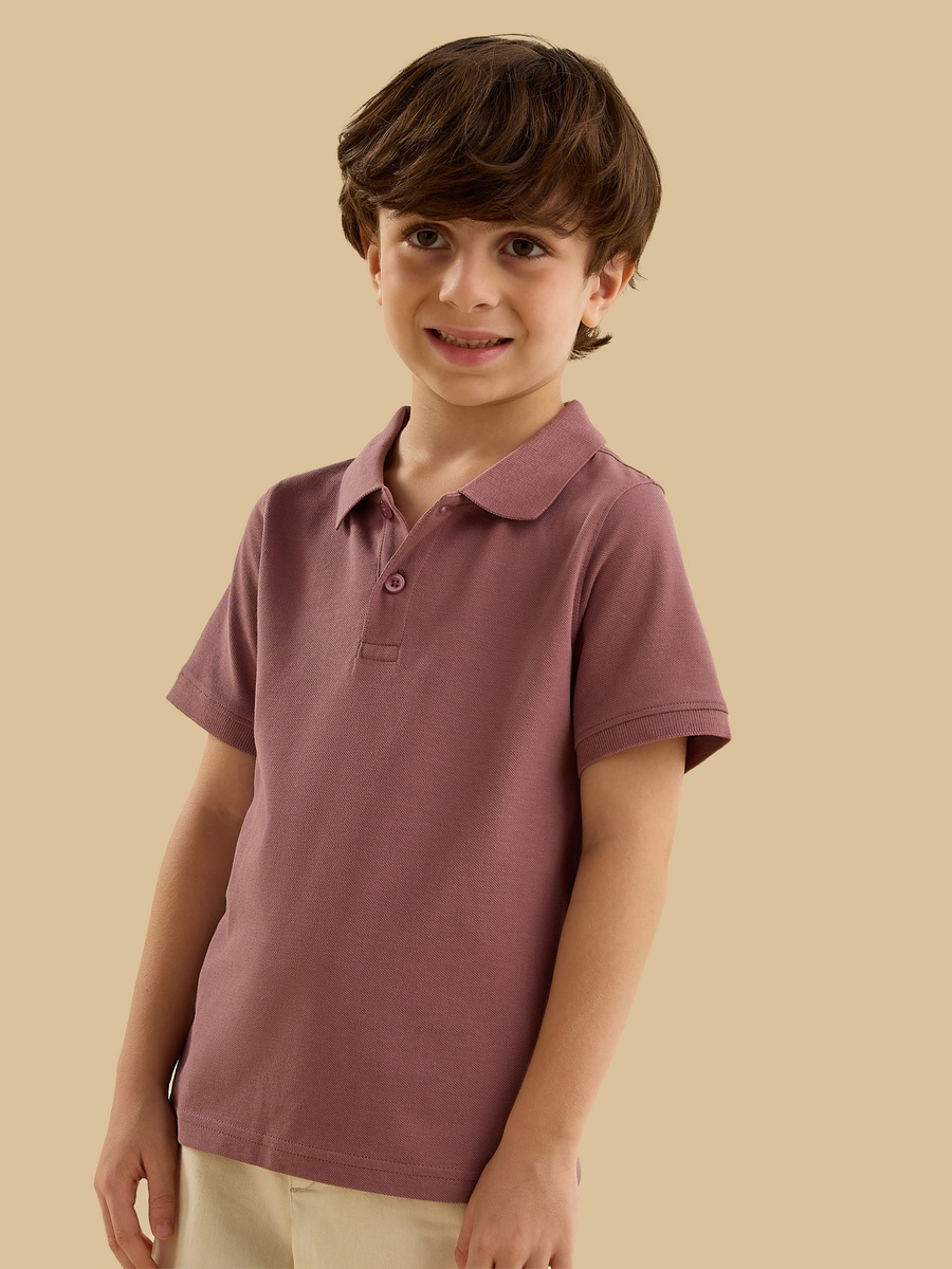 Textured Cotton Polo T-Shirt