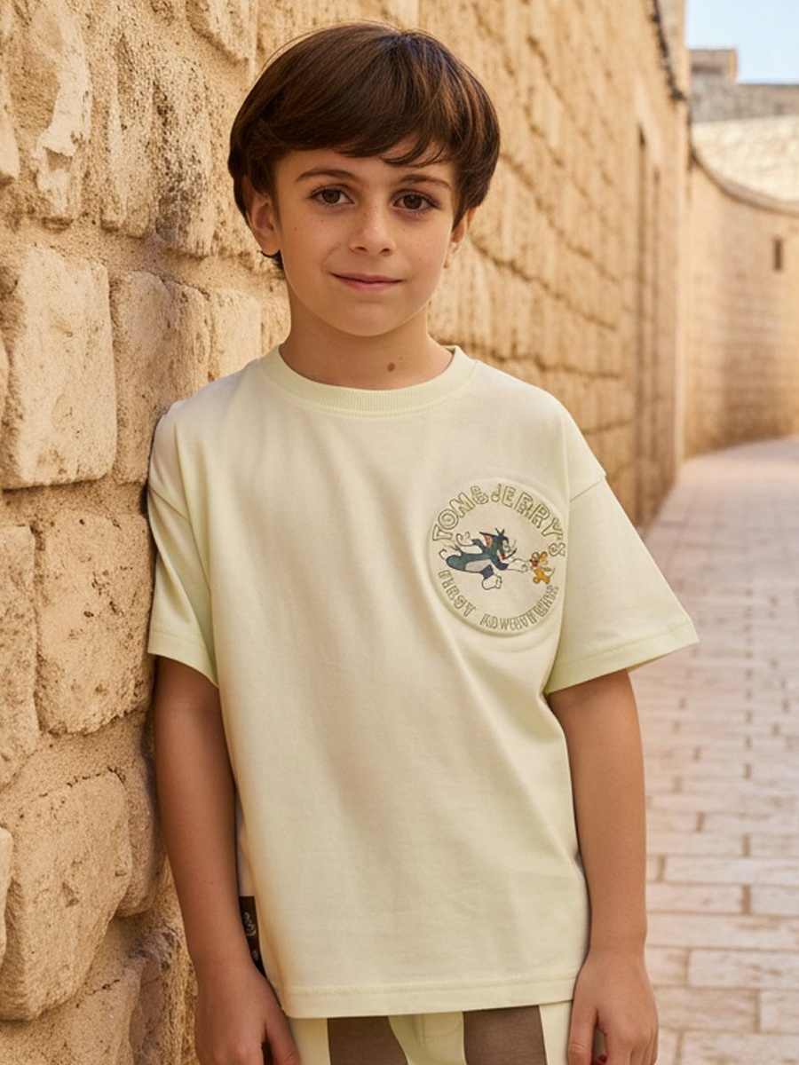 Tom and Jerry Print Cotton T-Shirt and Shorts Set