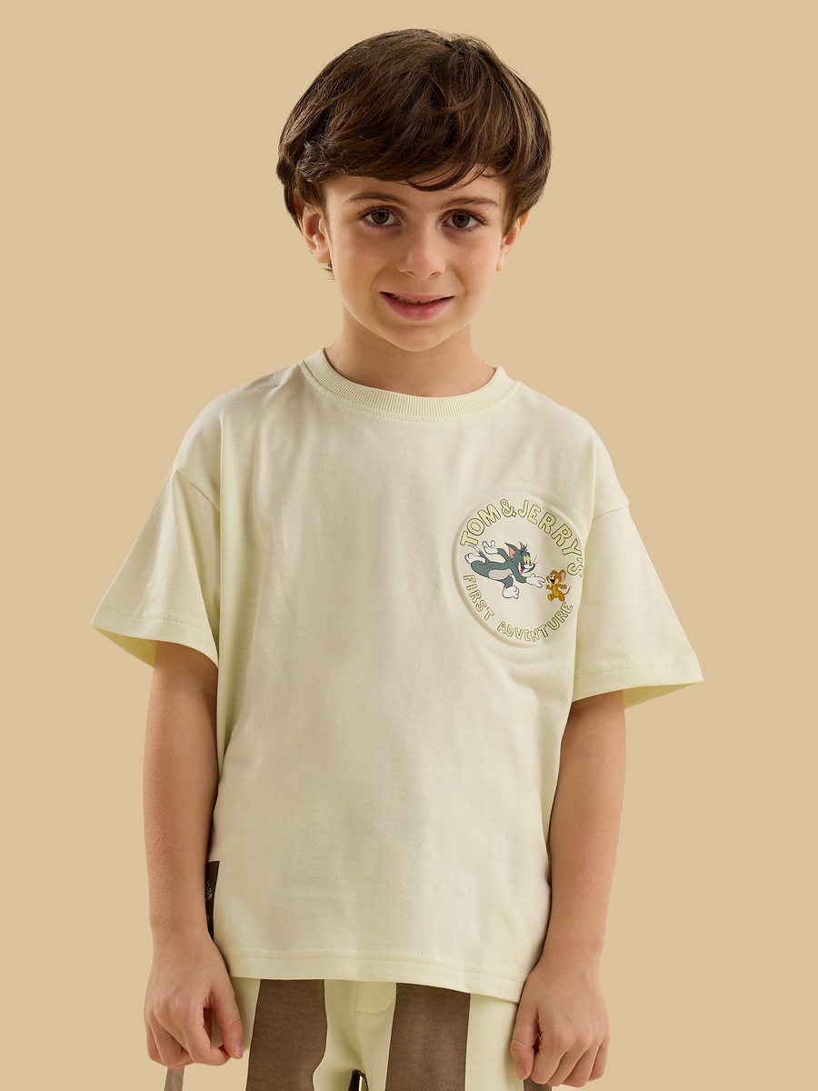 Tom and Jerry Print Cotton T-Shirt and Shorts Set