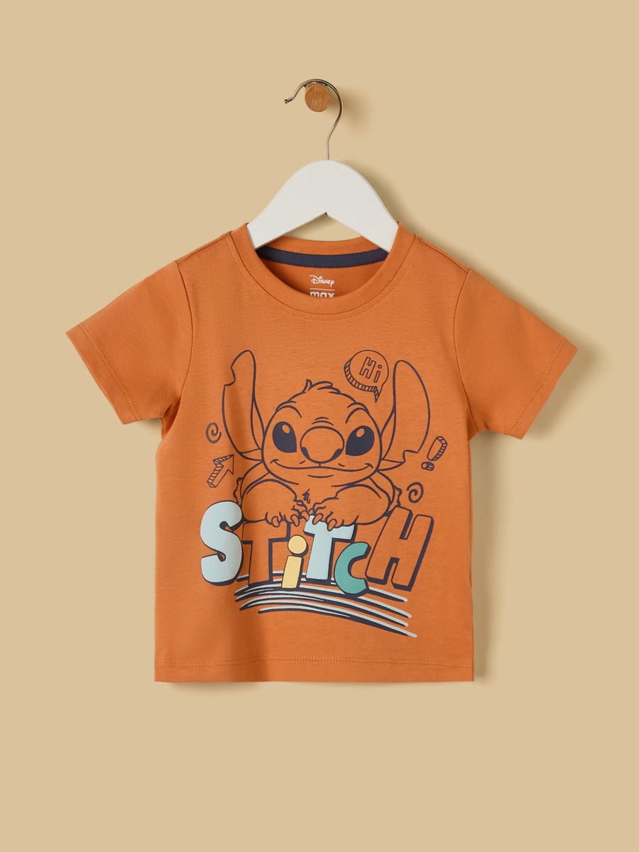 Stitch Print T-Shirt and Shorts Set